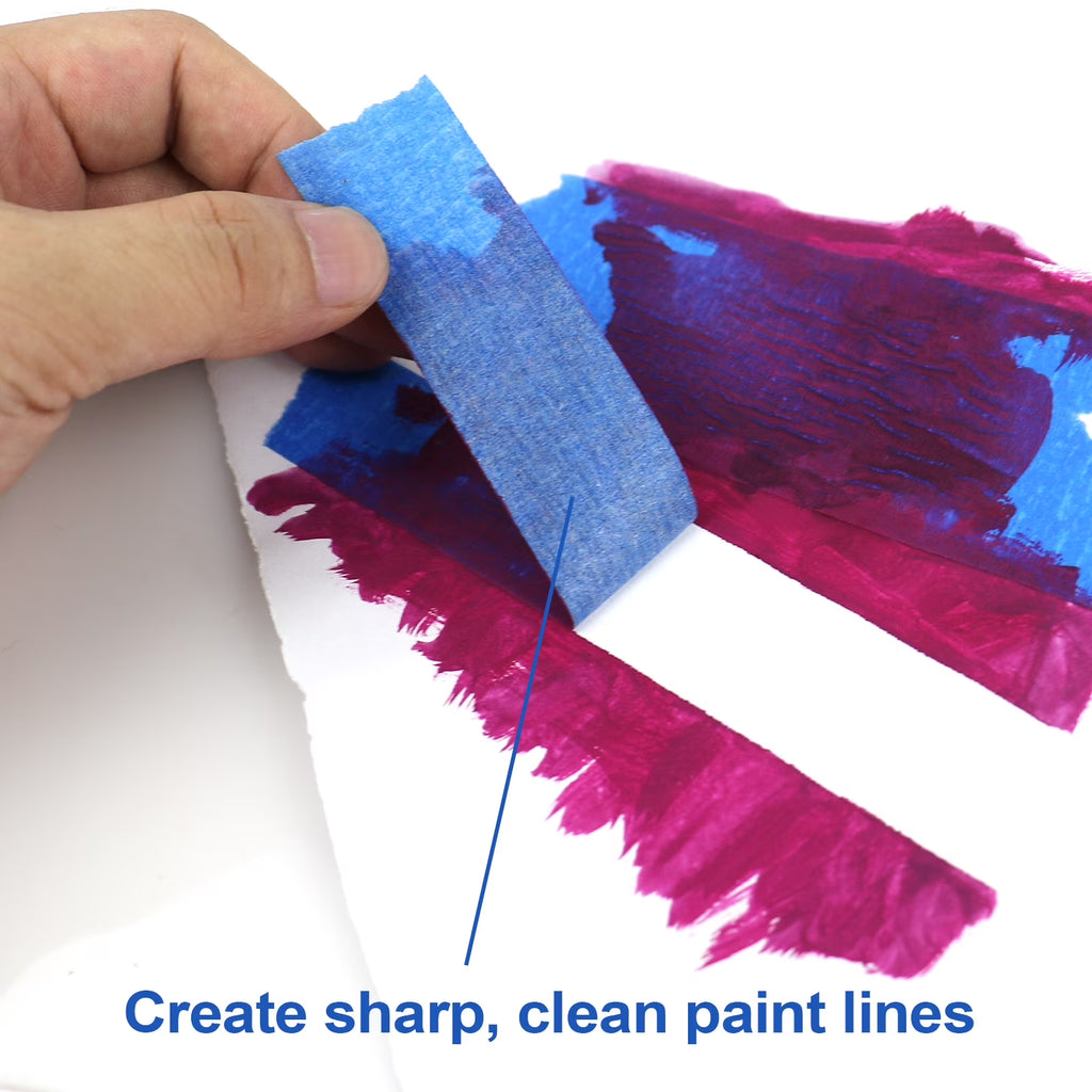 Blue Painters Tape 2 Inches X 55 Yards,Blue Masking Tape,3D Printing Tape for Painting, Crafts and DIY - Professional Grade Paint Tape, No Residue and Easy Removal